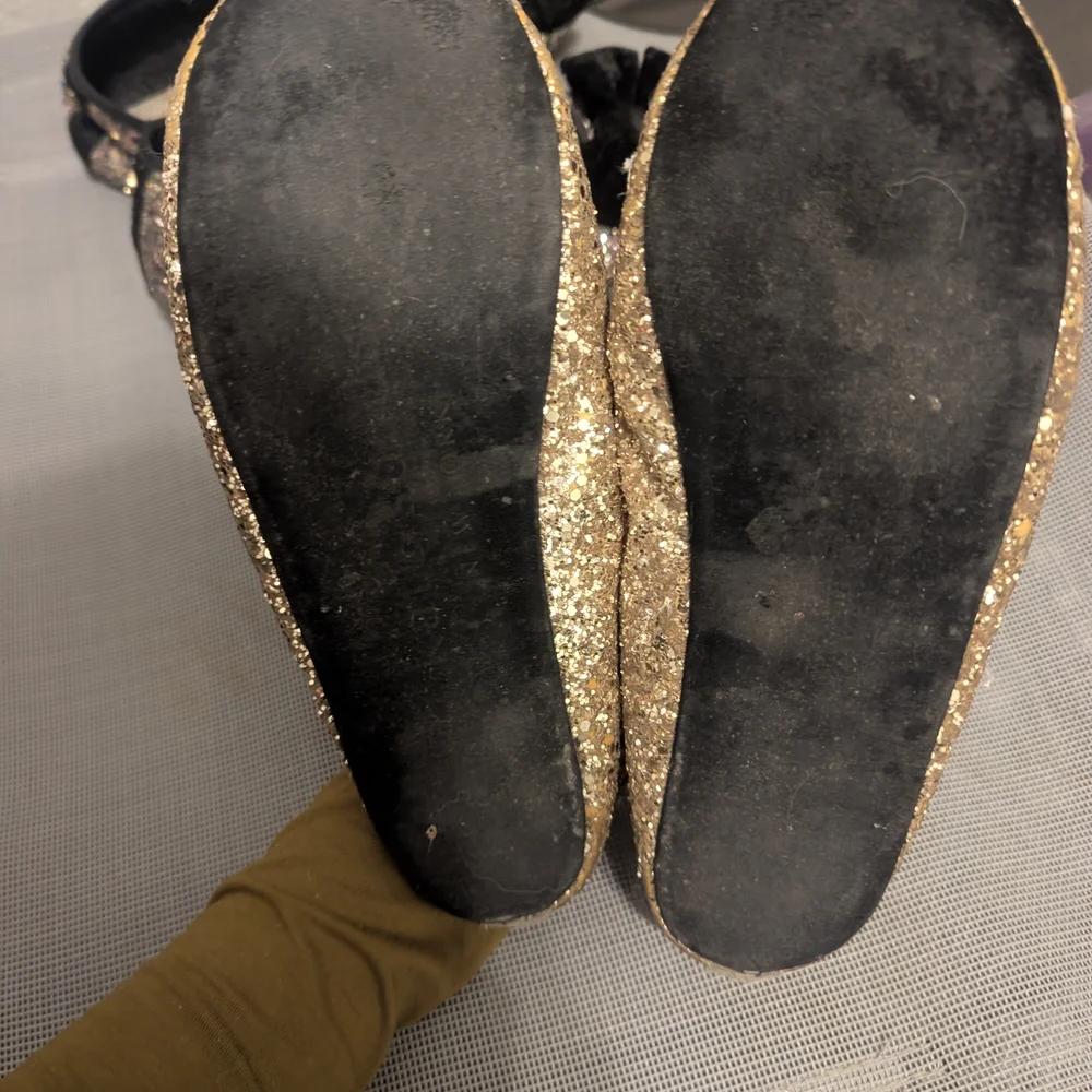 Kate Spade Gold and Multi Glitter Slipper Flats - Picture 4 of 16
